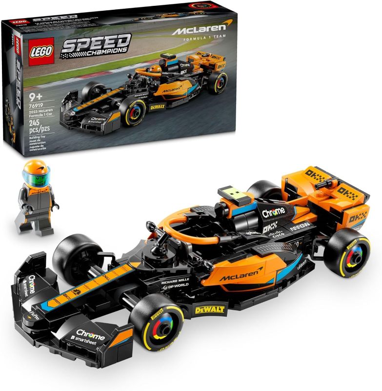 Photo 1 of LEGO Speed Champions 2023 McLaren Formula 1 Race Car Toy for Play and Display, Buildable McLaren Toy Set for Kids, F1 Toy Gift Idea for Boys and Girls Ages 9 and Up who Enjoy Independent Play, 76919
