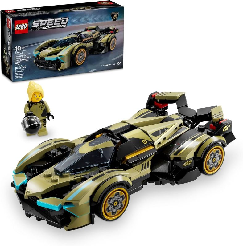 Photo 1 of LEGO Speed Champions Lamborghini Lambo V12 Vision GT Super Car, Formula 1 Vehicle Toy, Driving Playset, Buildable Model Set for Kids, Lamborghini Car, Gift for Kids and Gaming Fans, F1 Toy Car, 76923
