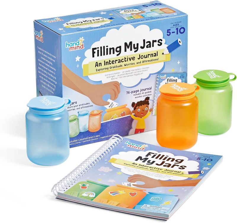 Photo 1 of hand2mind Filling My Jars Interactive Journal, Kids Gratitude Journal, Positive Affirmations for Kids, Growth Mindset for Kids, Mindfulness for Kids, Social Emotional Learning Activities
