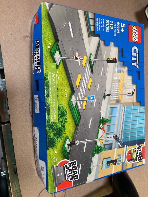 Photo 2 of LEGO City Road Plates 60304 - Building Toy Set, Featuring Traffic Lights, Trees, Glow in The Dark Bricks, Combine City Series Sets, Great Gift for Kids, Boys, and Girls Ages 5+
