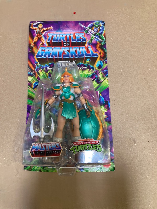 Photo 2 of Masters of the Universe Mattel Origins Turtles of Grayskull Action Figure & Accessories, Teela Collectible Toy with 16 Joints, TMNT & Motu Crossover