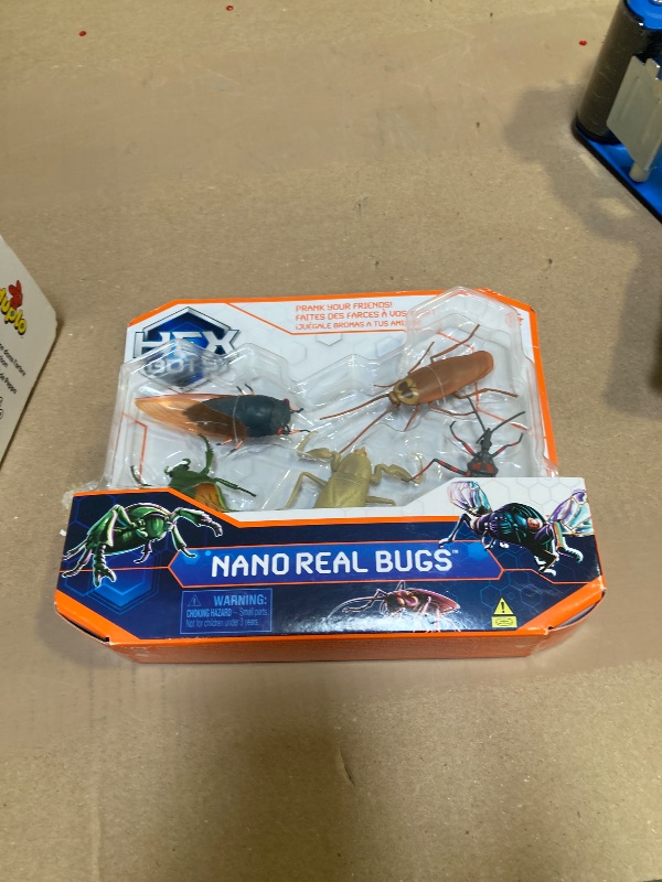 Photo 2 of HEX BOTS Nano Real Bugs 5-Pack, Fake Insect Toy Figures, Sensory Toys for Kids & Cats, Robot Toys for Boys & Girls Aged 3 & Up