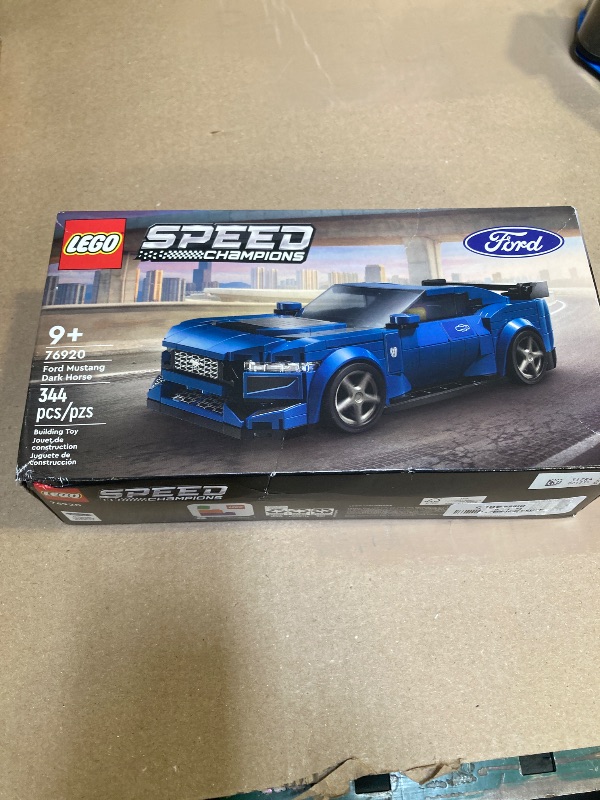 Photo 2 of LEGO Speed Champions Ford Mustang Dark Horse Sports Car Toy, Buildable Ford Mustang Toy for Kids, Blue Toy Car Model Set, Gift Idea for Boys and Girls Aged 9 Years Old and Up, 76920