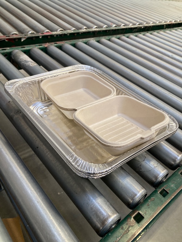 Photo 1 of 3pcs Aluminum Foil Pan and 4pcs One Compartment Food Containers