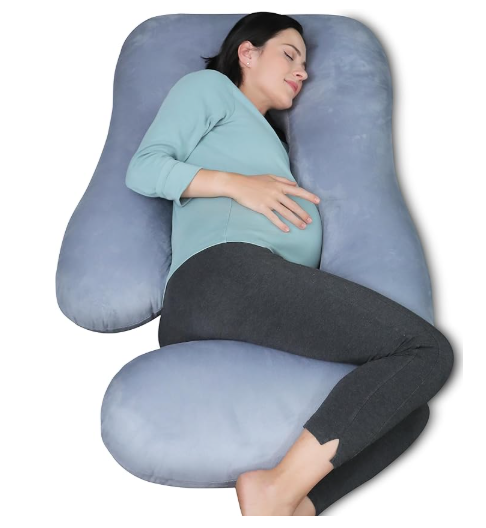 Photo 1 of MOON PARK Pregnancy Pillows for Sleeping - U Shaped Full Body Maternity Pillow with Removable Cover - Support for Back, Legs, Belly, HIPS - 57 Inch Pregnancy Pillow for Women - Grey