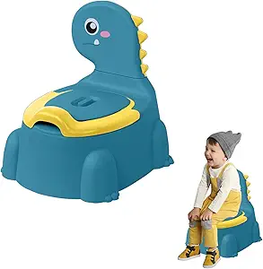 Photo 1 of Potty Training Toilet | Dinosaur Seat Toddler Chair Portable for Kids with Non-slip Rubber Mat Backrest Boys Girls Blue