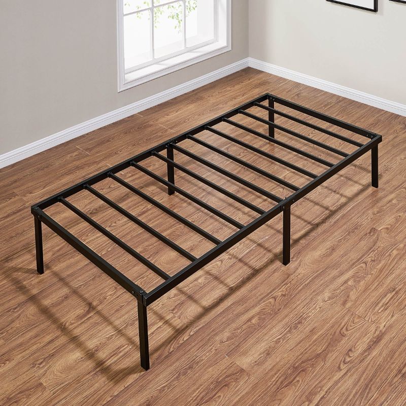 Photo 1 of Mainstays 14 Heavy Duty Steel Slat Twin Platform Bed Frame Black
