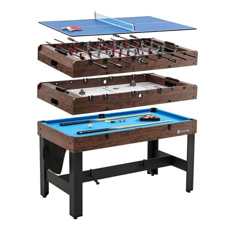 Photo 1 of MD Sports 54 4-in-1 Combo Game Table Foosball Air Powered Hockey Table Tennis Billiards
