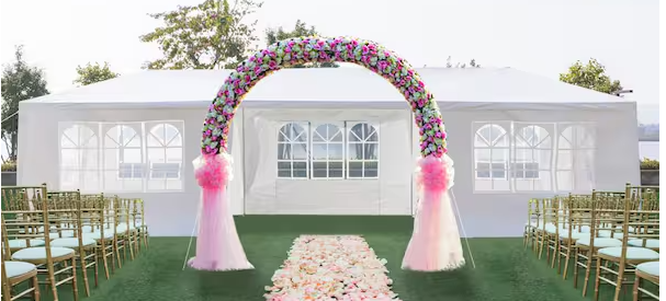 Photo 2 of 10 ft. x 30 ft. White Party Wedding Tent Canopy 7 Sidewall