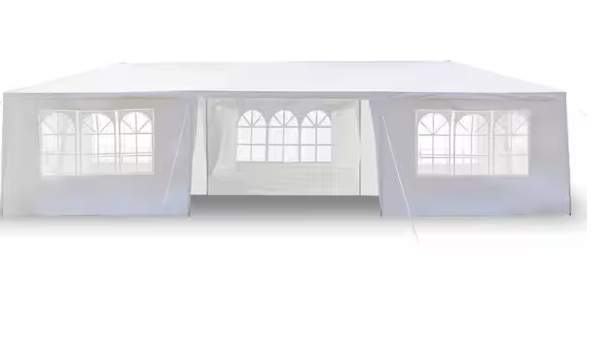 Photo 1 of 10 ft. x 30 ft. White Party Wedding Tent Canopy 7 Sidewall