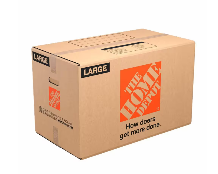 Photo 1 of 27 in. L x 15 in. W x 16 in. D Large Moving Box with Handles (20-Pack)