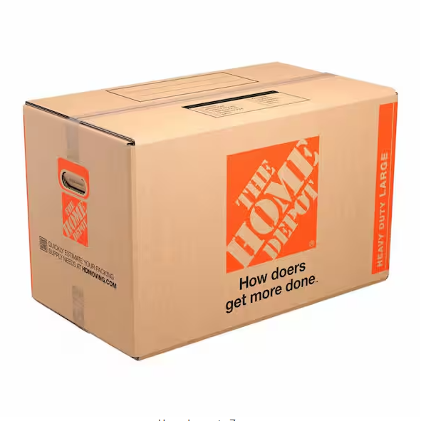 Photo 1 of 27 in. L x 15 in. W x 16 in. D Heavy-Duty Large Moving Box with Handles (30-Pack)