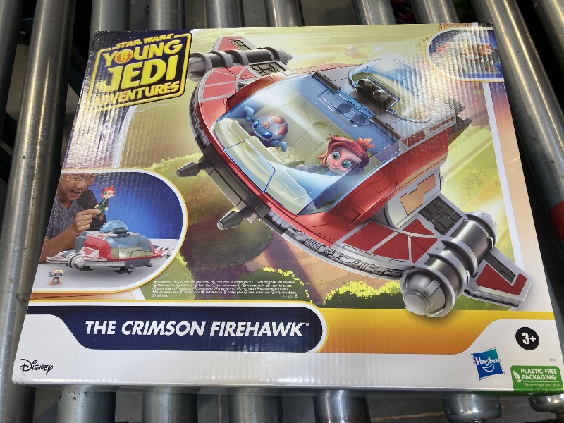 Photo 2 of Star Wars: Young Jedi Adventures The Crimson Firehawk, 17-Inch Ship with 2 Action Figures, Toys, Preschool Toys for 3 Year Old Boys & Girls