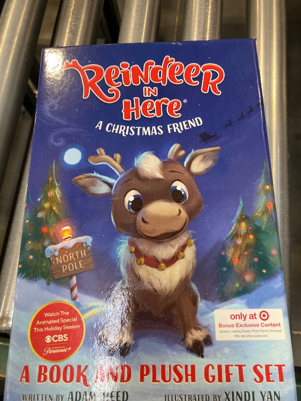 Photo 2 of Reindeer in Here a Christmas Friend Book Plush Set Exclusive New with Tag
