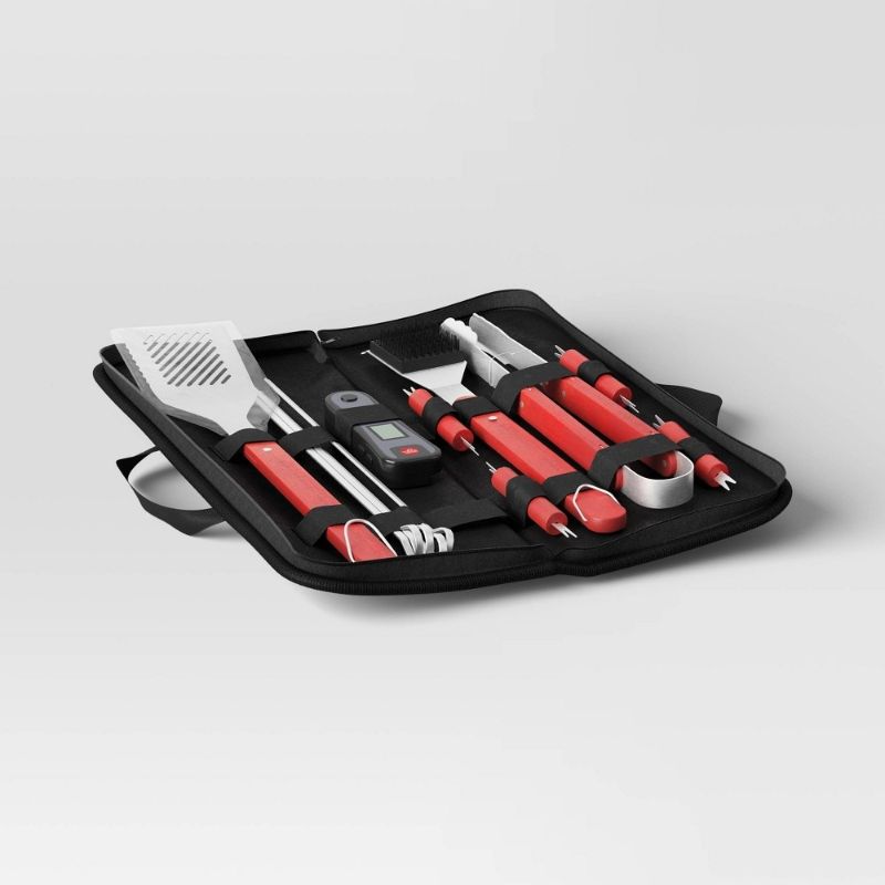 Photo 1 of 17pc BBQTool Set with Zipper Case in Black - Room Essentials™
