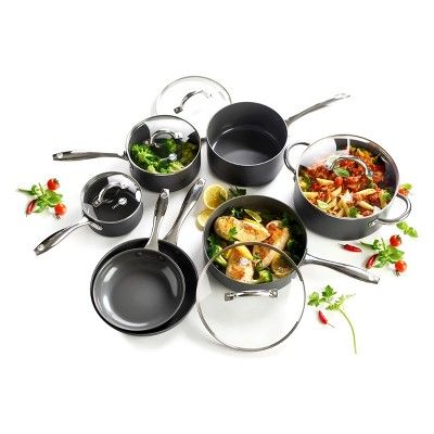 Photo 1 of GreenPan Madison 12pc Hard Anodized Ceramic Non-Stick Cookware Set
