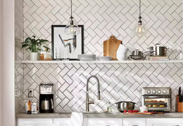 Photo 1 of 60 in. W x 7.8 in D x 1.3 in. H White MDF Large Slim Floating Wall Shelf