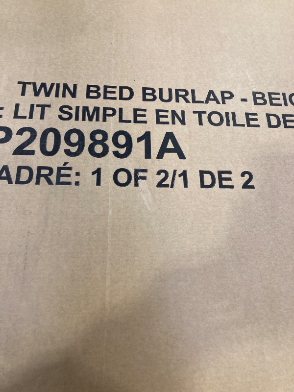 Photo 6 of *BOX 1 OF 2* Twin Size Upholstered Daybed, Rivet-Tufted Platform Bed with Headboard, Metal Legs & Wood Slats, L-Shaped Corner Sofa Bed for Living Room & Guest Room, No Box Spring Needed, Beige