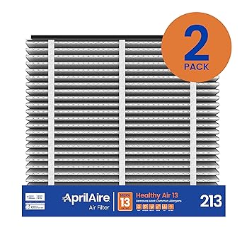 Photo 1 of AprilAire 213 Replacement Filter for AprilAire Whole House Air Purifiers - MERV 13, Healthy Home Allergy, 20x25x4 Air Filter (Pack of 2)
