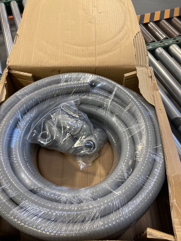 Photo 2 of 1inch 50ft Electrical Conduit Kit,with 5 Straight and 3 Angle Fittings Included,Flexible Non Metallic Liquid Tight Electrical Conduit(1" Dia, 50 Feet)