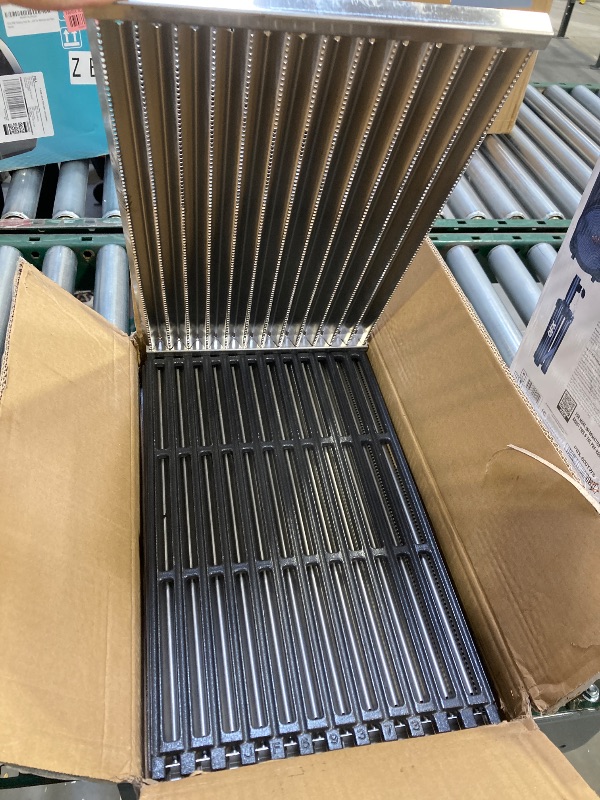 Photo 2 of EasiBBQ Cast Iron Grill Grates and Stainless Steel Emitter Plates for Charbroil Commercial Infrared 4 Burner 463242715, 463242716, 463276016, 466242715, 466242815, 463257520 Gas Grills