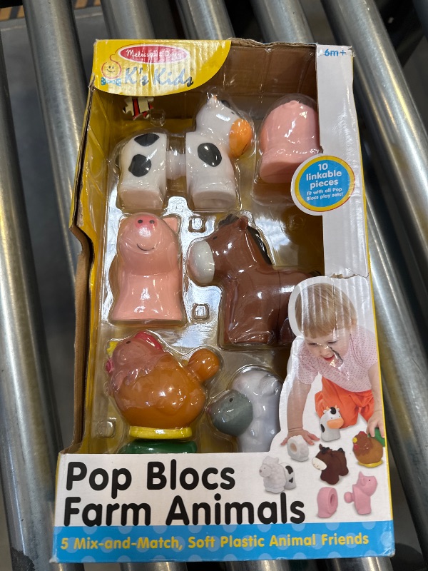 Photo 2 of Melissa & Doug - Pop Blocs - Farm Animals