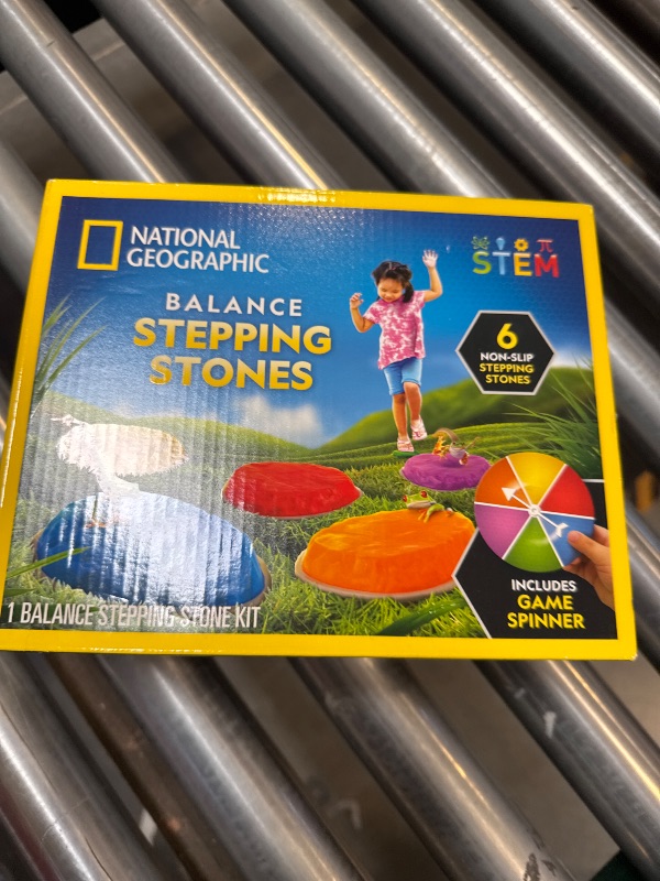 Photo 3 of NATIONAL GEOGRAPHIC Stepping Stones for Kids – 7 Durable, Non-Slip Stones Encourage Toddler Balance & Motor Skills, Indoor & Outdoor, Balance Stones