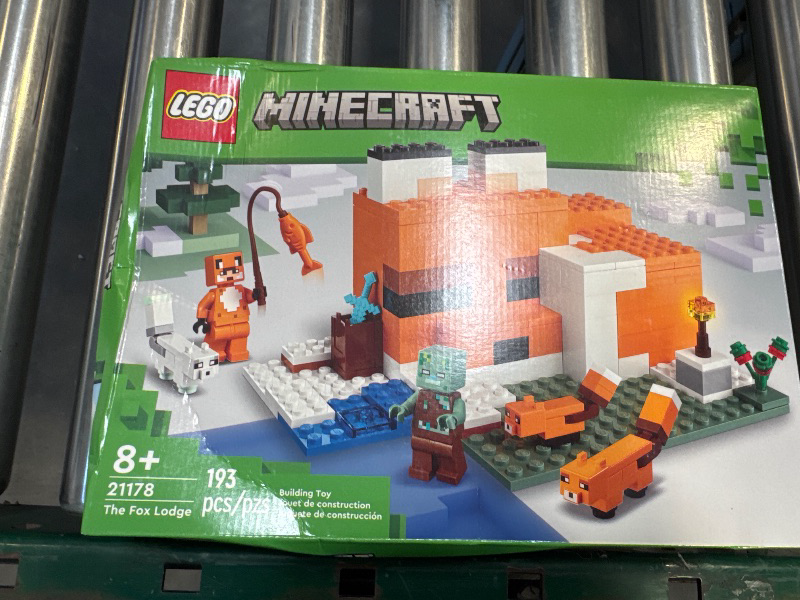 Photo 2 of LEGO Minecraft The Fox Lodge House 21178 Animal Toys with Drowned Zombie Figure, Birthday Gift for Grandchildren, Kids, Boys and Girls Ages 8 and Up