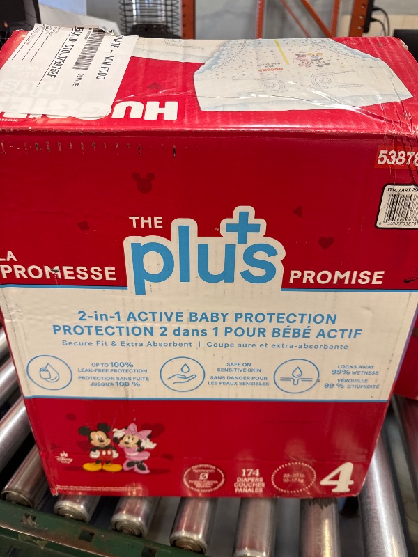 Photo 3 of Huggies +Plus Little Movers Diapers, Disney Baby, 4 (22-37 lb) - 174