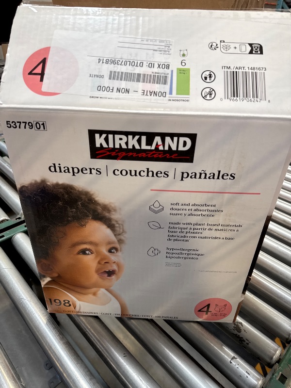 Photo 3 of Kirkland Signature Diapers, Size 4 (22-37 Pounds), 198 Count