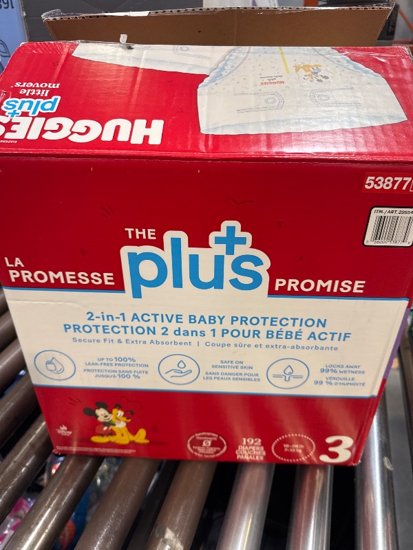 Photo 3 of Huggies Plus Diapers Size 3 (16-28 Pounds) 192 Count
