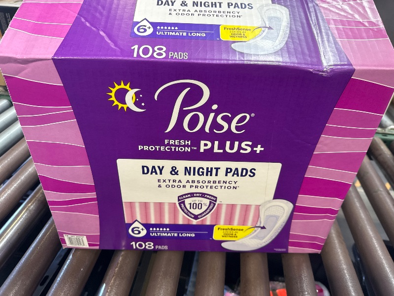 Photo 3 of Poise Plus Ultimate Absorbency Long Pads, 108 Count