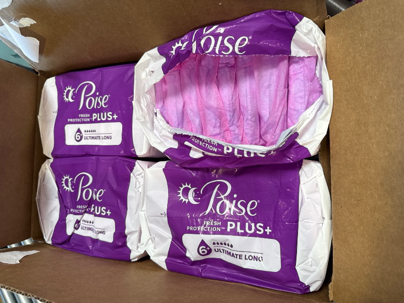 Photo 2 of Poise Plus Ultimate Absorbency Long Pads, 108 Count