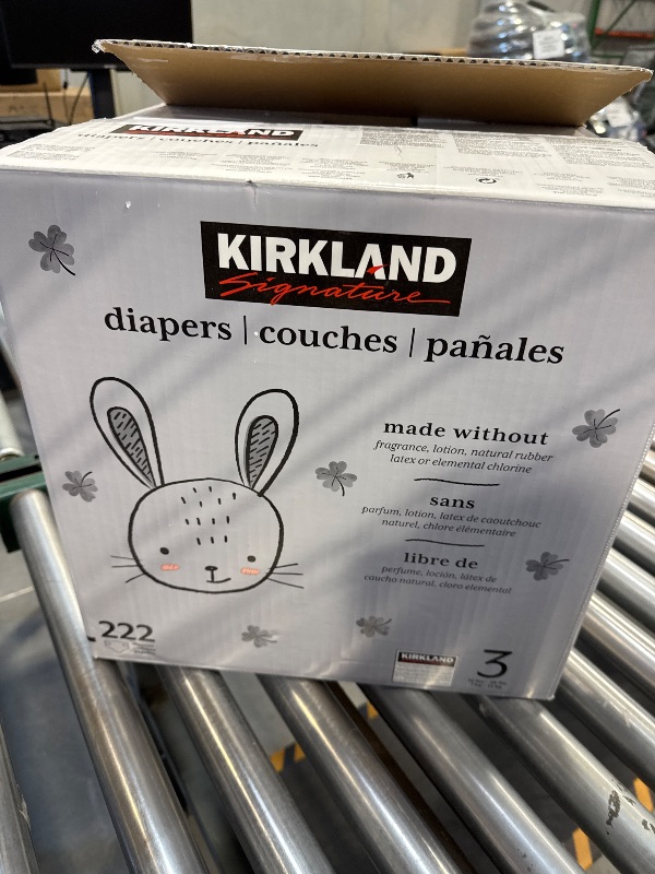 Photo 1 of Kirkland Signature Diapers, Size 3 (16-28 Pounds), 222 Count