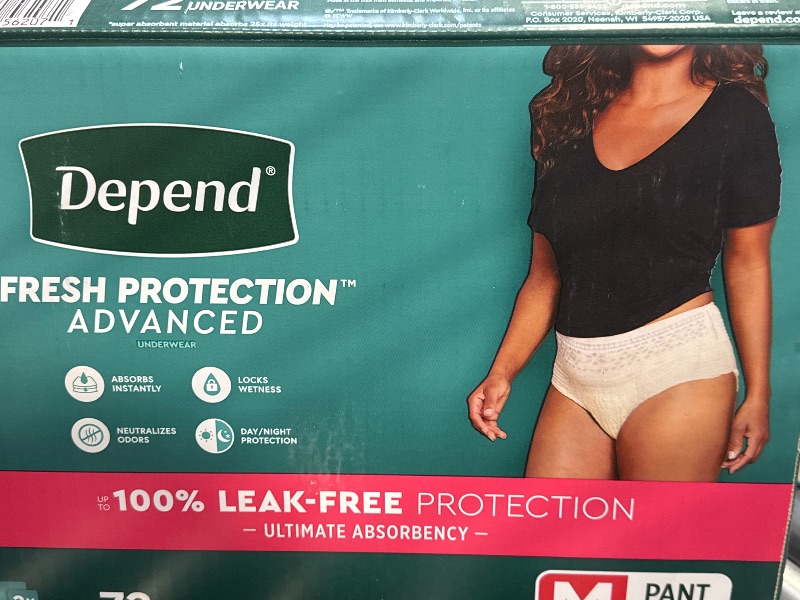 Photo 1 of Depend Fresh Protection Advanced Underwear for Women, Medium (72 Count)
