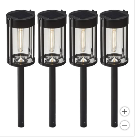 Photo 1 of GTX Solar LED Pathway Lights, 4-pack
