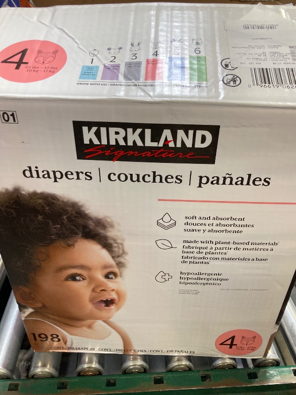 Photo 3 of Kirkland Signature Diapers, Size 4 (22-37 Pounds), 198 Count