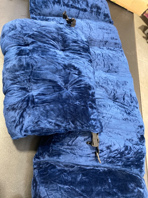 Photo 3 of Big Hippo 17''×17'' Comfort Cushions for Wheelchairs - Soft Wheelchair Cushions for Pressure Relief Pain Relief - Thick Wheelchair Seat Cushion - Prussian Blue