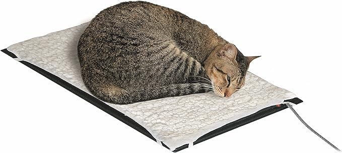 Photo 1 of Farm Innovators Model HM-60S Small 13-Inch by 19-Inch Plastic Heated Pet Mat with Fleece Cover, 60-Watt, Black