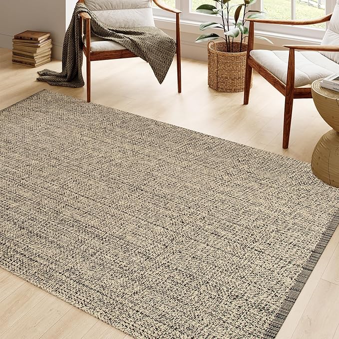 Photo 1 of LEEVAN Washable Kitchen Rug 6' x 9', Natural Rug Carpet