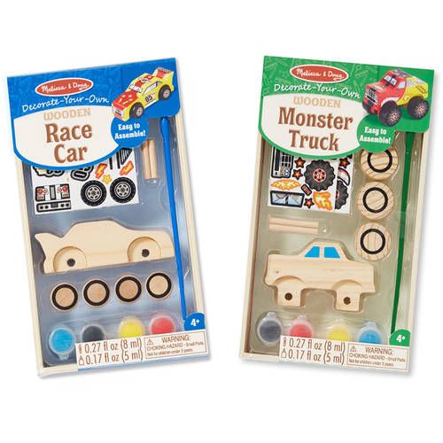 Photo 1 of Melissa & Doug Dyo Race Car And Monster Truck 2-pc. Kids Craft Kit