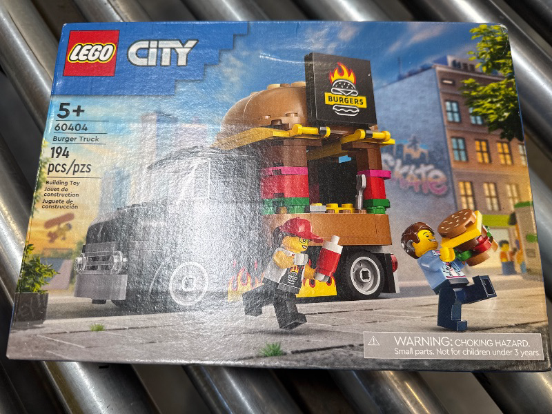 Photo 2 of LEGO City Burger Truck Toy Building Set, Pretend Play Toy 60404