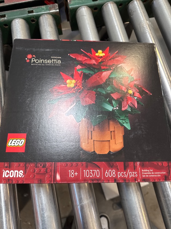 Photo 2 of LEGO Icons Poinsettia Building Set - Artificial Flower Decorations & Centerpieces for Table, Adults Ages 18+ - Gift for Valentines Day - 10370