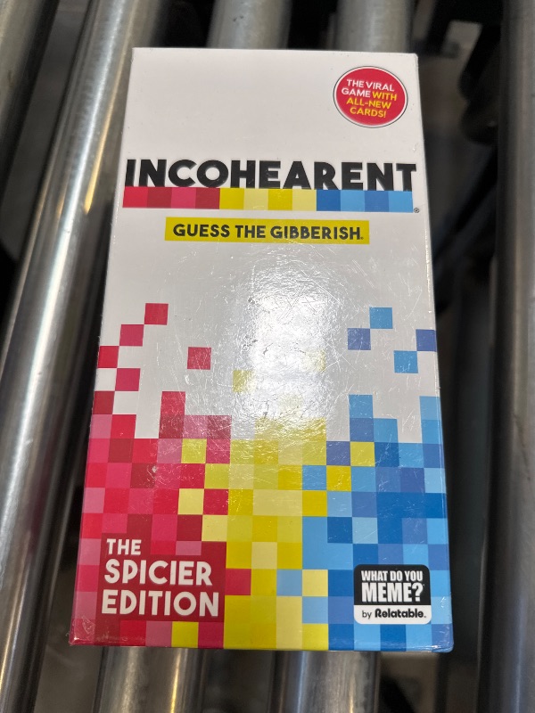 Photo 2 of Incohearent, The Guess the Gibberish Party Game by Relatable, A Funny Card Game for Adults, Great for Bachelorette Party Games or Game Night Games, Includes 400 Cards, Instructions, and 1 Sand Timer