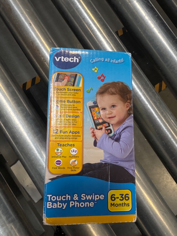 Photo 2 of VTech Touch and Swipe Baby Phone, Blue