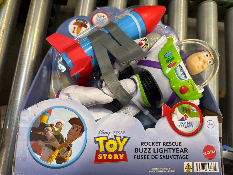 Photo 2 of Disney Pixar Toy Story Buzz Lightyear 10" Action Figure Toy with Rocket and Sounds