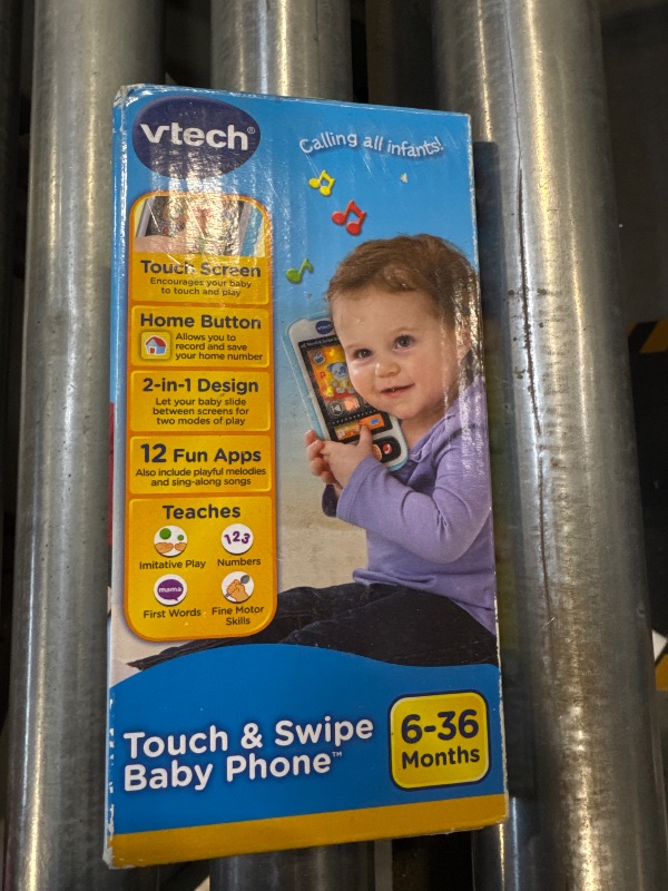 Photo 2 of VTech Touch and Swipe Baby Phone, Blue