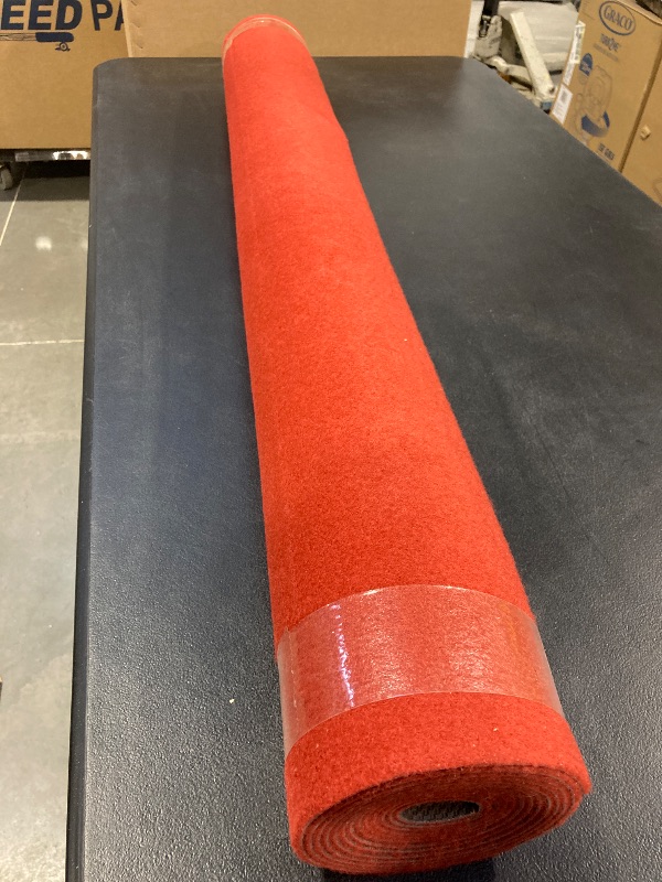 Photo 2 of PBHEPJ 4ft x 10ft Extra Thick Red Non Slip Carpet Runner for Party, Wedding and Events Decorations