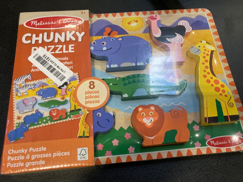 Photo 2 of Melissa & Doug Chunky Puzzle Safari - 8 Pieces