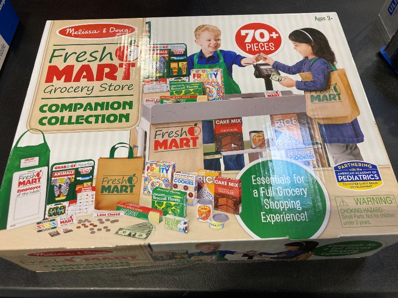 Photo 2 of Melissa & Doug Fresh Mart Grocery Store Companion Collection Play Kitchen